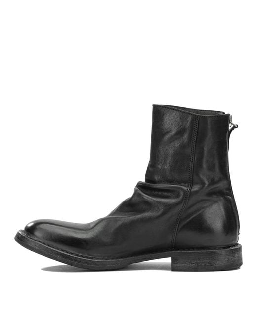 Moma Black "Minsk" Ankle Boots With Zipper for men