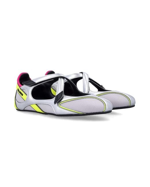 The Attico Blue Floor 1 Mesh Ballerina