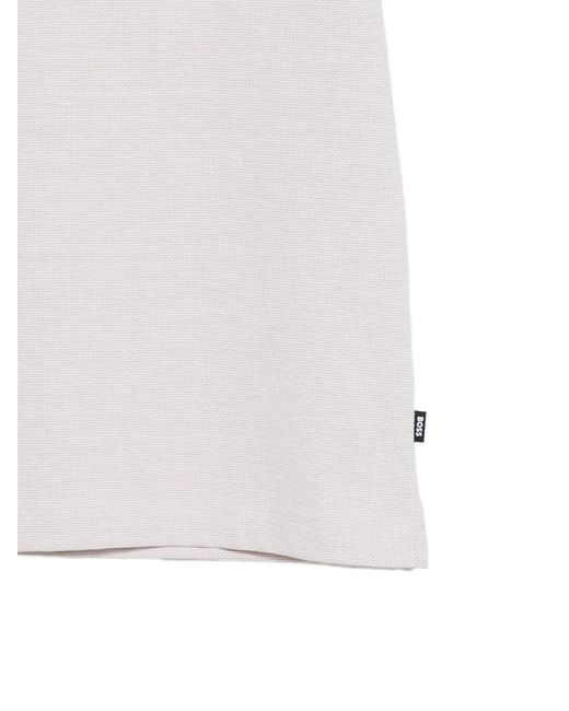 Boss White Cotton T-Shirt for men