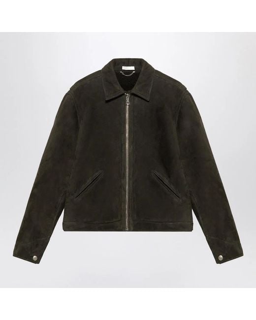 1989 STUDIO Black Dark Shearling Jacket for men