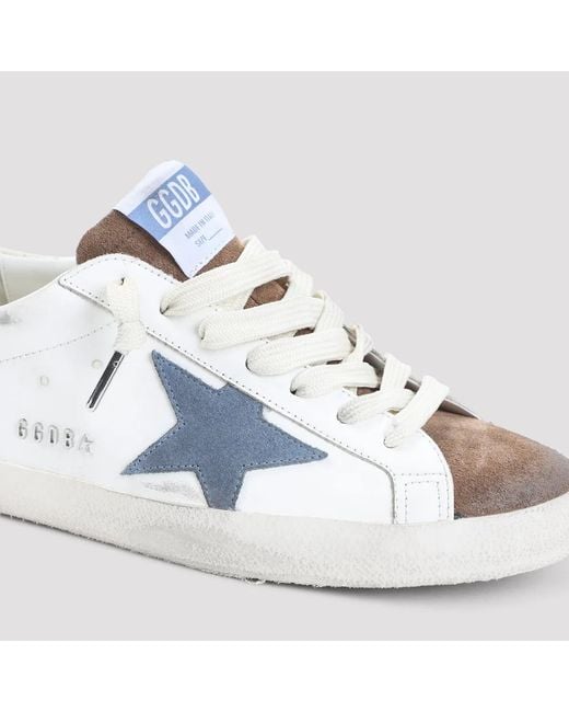 Golden Goose Deluxe Brand White Super-Star Sneakers With Star Patch for men