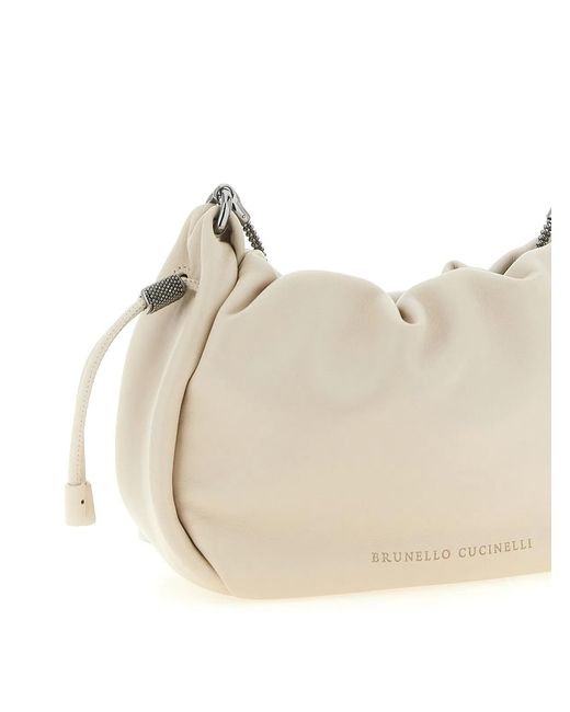 Brunello Cucinelli Natural 'Bucket Mellow' Mini Crossbody Bag