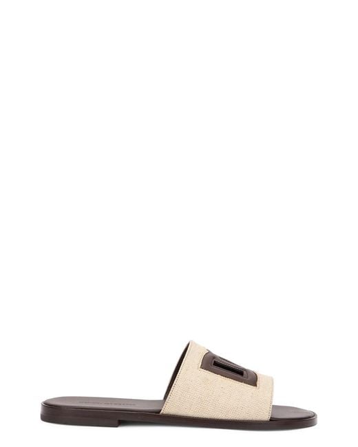 Dolce & Gabbana Multicolor Dolce & Gabbana Canvas Slippers With Logo for men