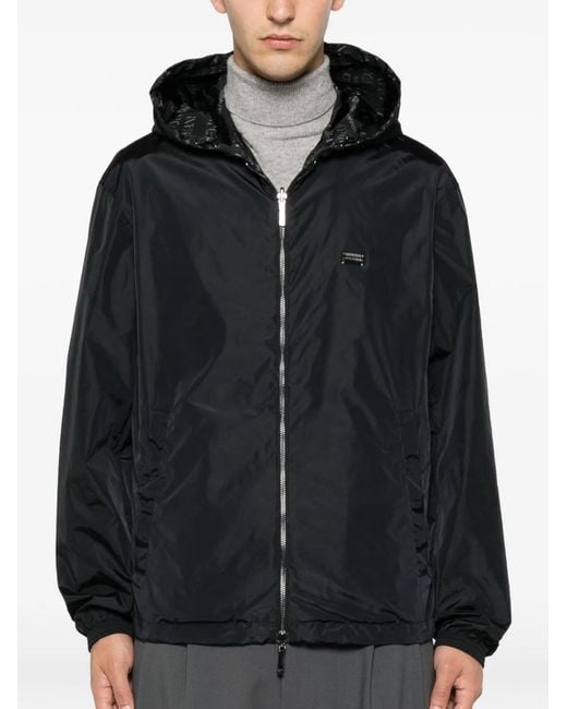 Emporio Armani Black Nylon Bomber Jacket for men