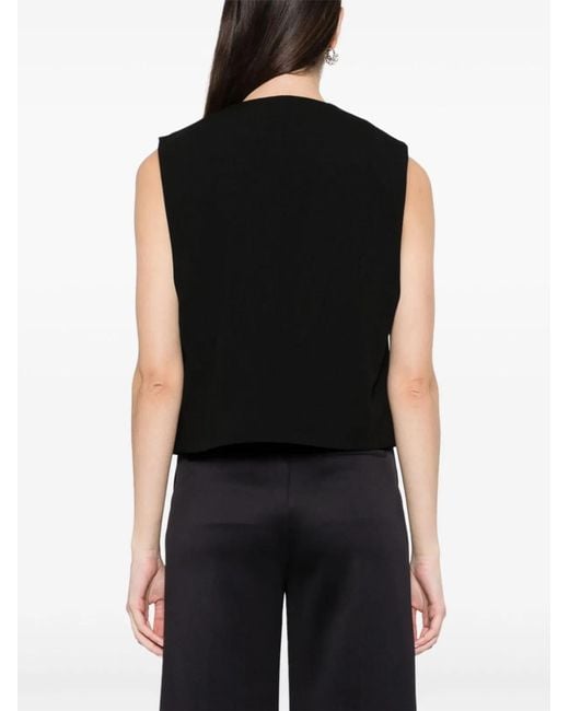 AMI Black Wool Sleeveless Jacket