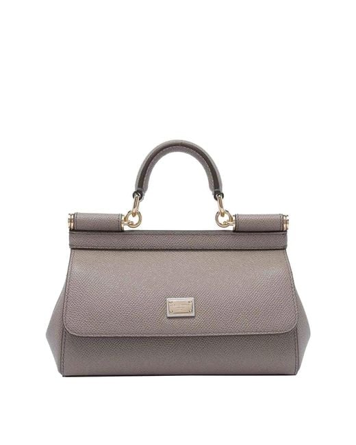 Dolce & Gabbana Gray Dolce & Gabbana Small Sicily Handbag