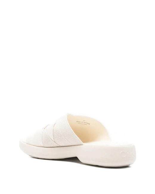 Chloé White Poolette Slides