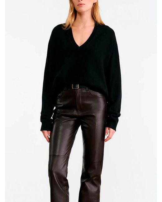 Nili Lotan Black 'Feron' V Neck Sweater