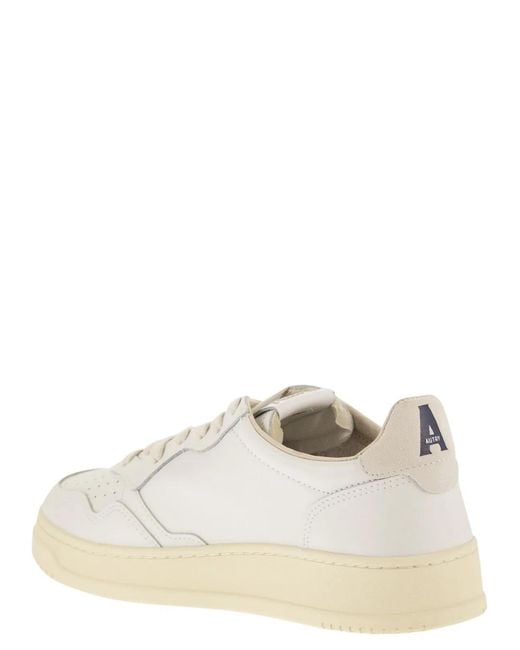 Autry White Medalist Low for men