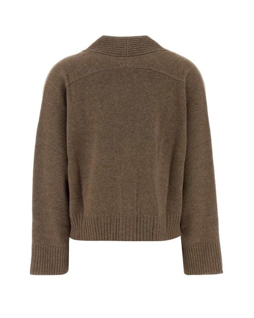 Loulou de Saison Brown Nude Cashmere Sweater