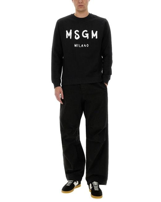 MSGM Black Felpa for men