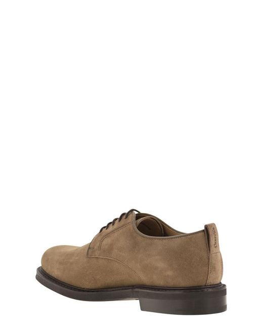 Church's Brown Suede Lace-Up Shoes for men
