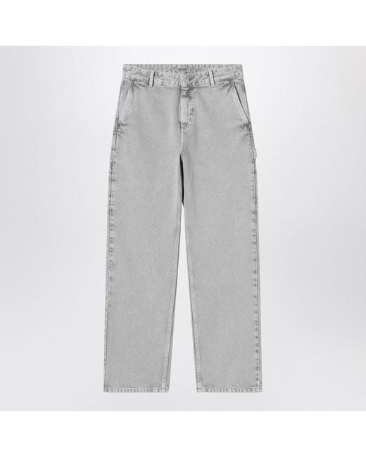 Carhartt Gray Pierce Pant Straight Chalk Wash