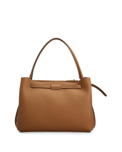 Tod's Brown Tods Structured Leather Shoulder Bag