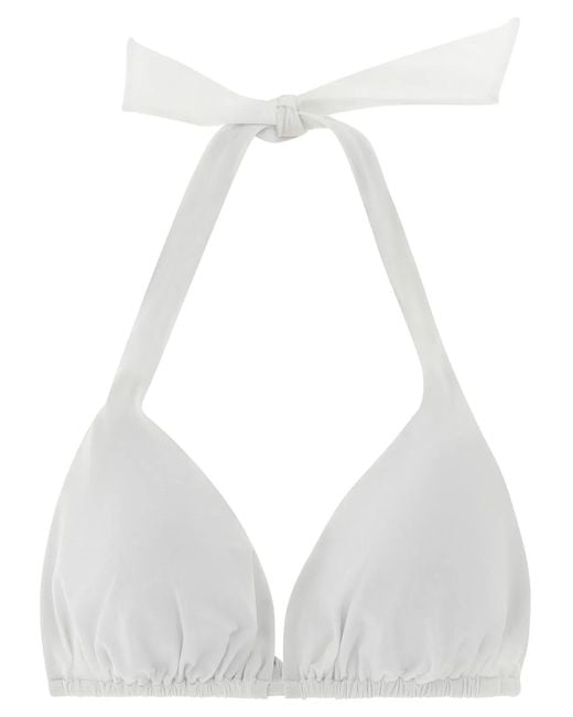 Dolce & Gabbana White Dolce & Gabbana 'Dg' Bikini Top
