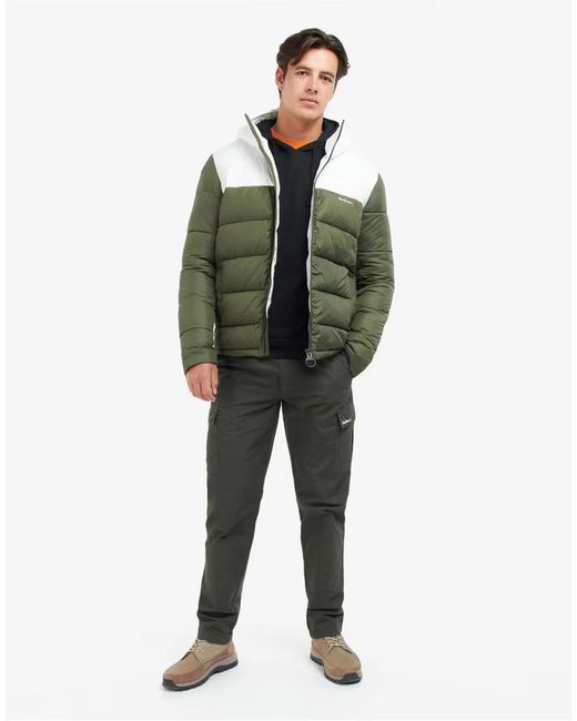 Barbour Green Hike Baffle Quilted Jacket for men