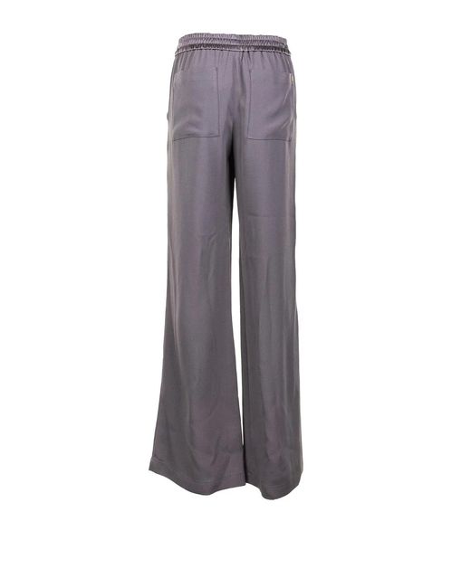 AMI Gray Pantalon Flare Taille Elastiquee