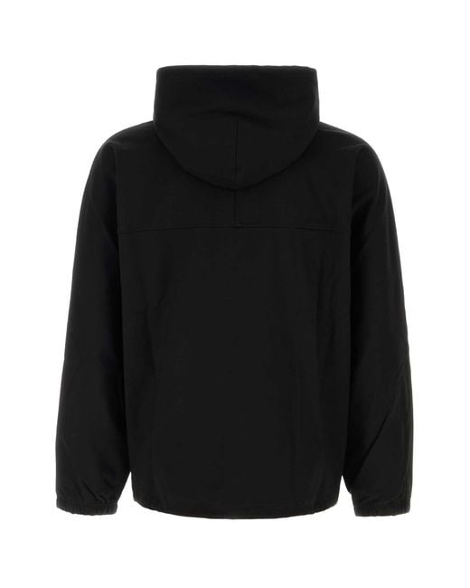 Prada Black Stretch Jersey Reversible Sweatshirt for men