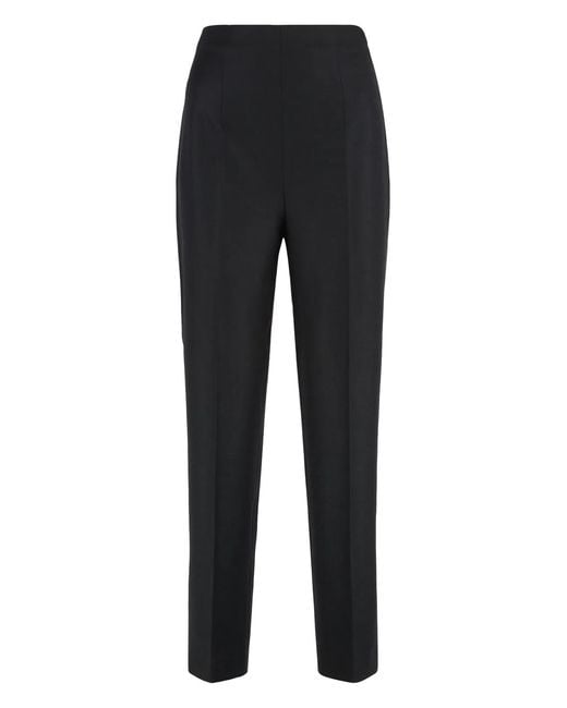 Alberta Ferretti Black Virgin Wool Trousers