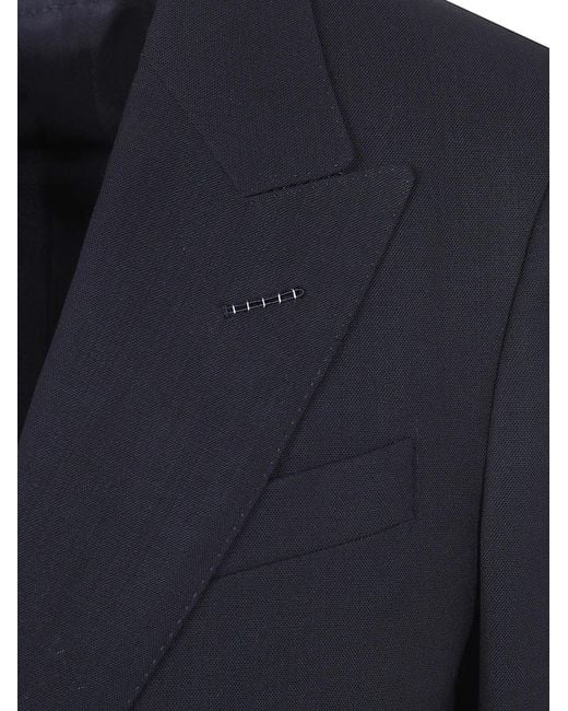 Tom Ford Blue Multiplies Light Fresco Double Bleasted Jacket for men