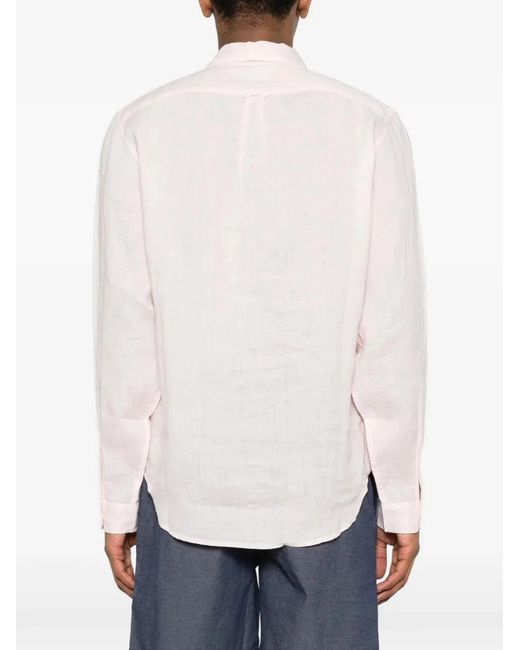 Woolrich Pink Linen Shirt for men