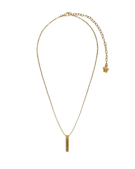Versace Pink Metal Necklaces for men