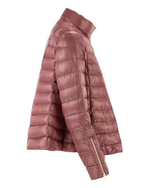 Herno Ultra-Light Satin Down Jacket With Flared Back