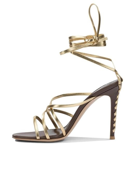 Gianvito Rossi Metallic Heeled Sandals