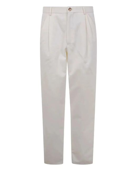 Brunello Cucinelli Gray Double Piences Chino Trousers for men