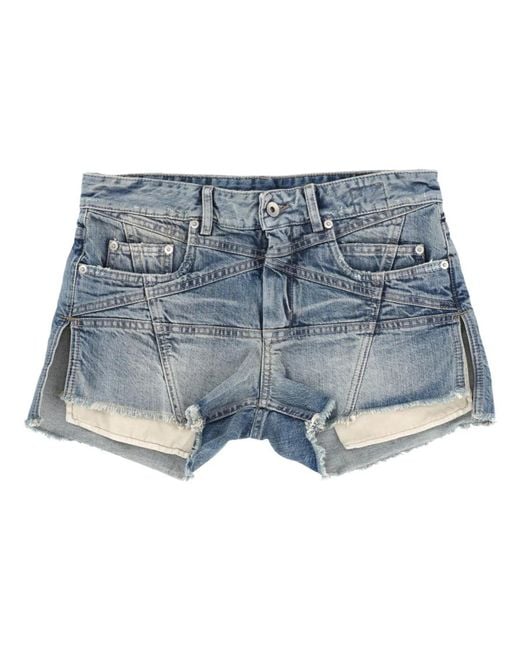 Rick Owens Blue Shorts "Wool"