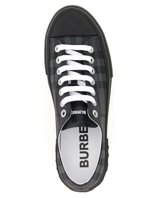 Burberry Black Check Print Sneakers for men