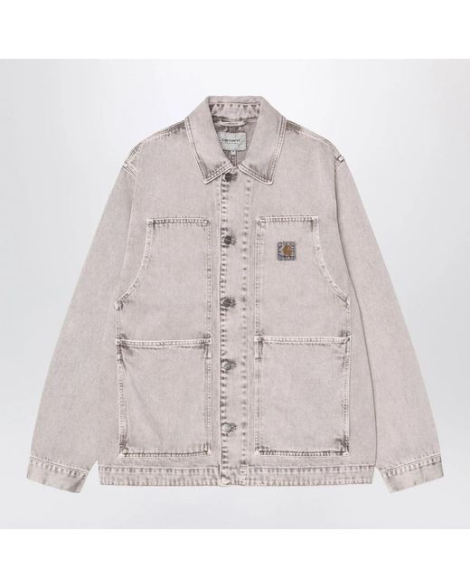 Carhartt Gray Og Double Front Jacke Shale/Chalk Wash for men