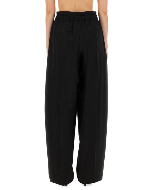 Sportmax Black Max Mara High-Rise Wide-Leg Denim Cargo Pants