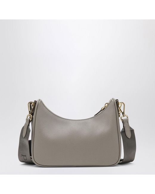 Prada Gray Re-Edition 2005 Saffiano Leather Shoulder Bag