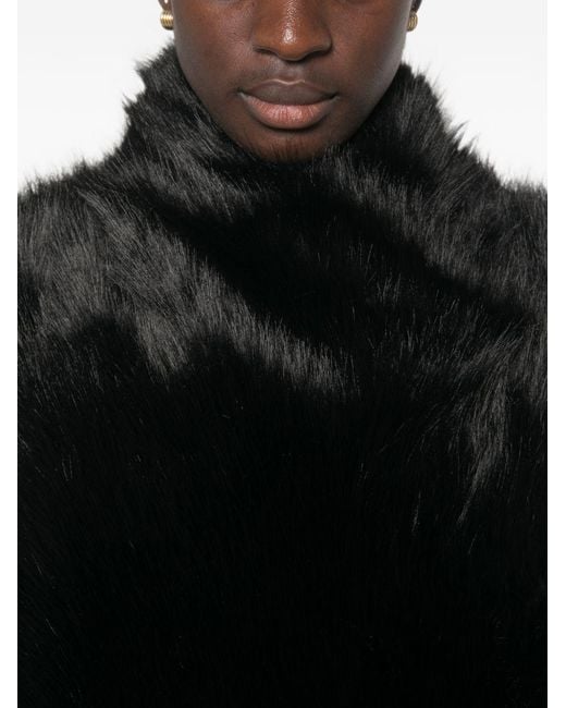 BB COUTURE Black Jackie Faux Fur Jacket