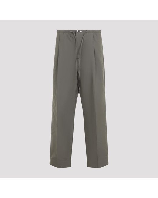 Bottega Veneta Gray Steel Cotton Trousers for men
