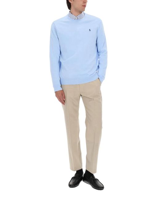 Polo Ralph Lauren Blue Cotton Sweater for men