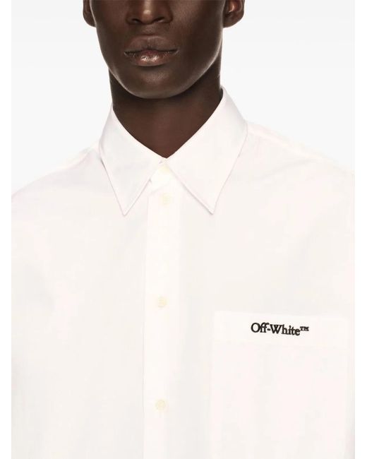 Off-White c/o Virgil Abloh Natural Pure Cotton Elegant Shirt for men
