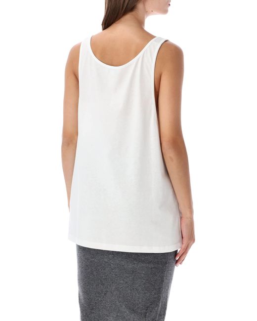 Stella McCartney White My Dad Is A Rockstar Tank Top