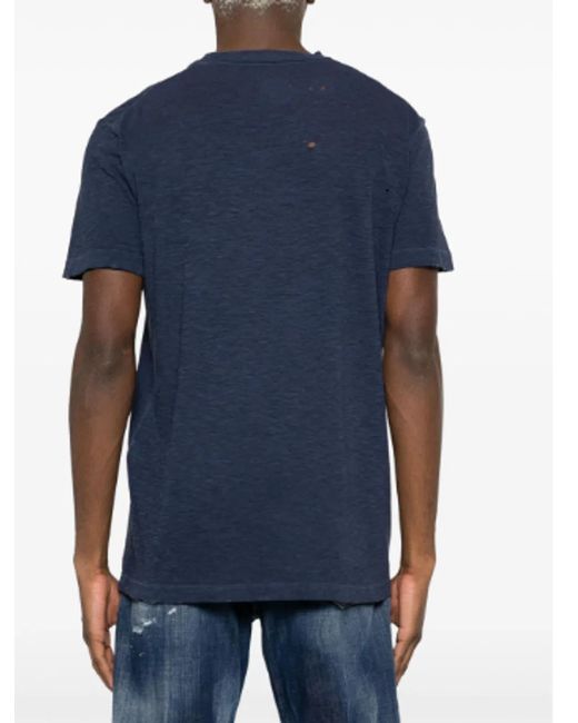 DSquared² Blue T Shirt With Logo for men
