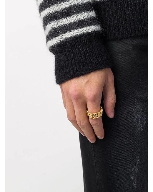 DARKAI Metallic Cuban Ring for men