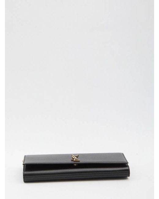 Saint Laurent Black Kate Clutch