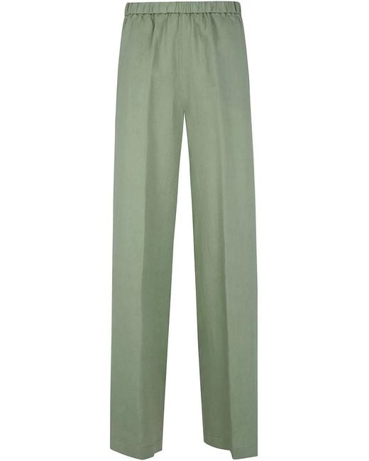 Aspesi Green Wide Leg Trousers