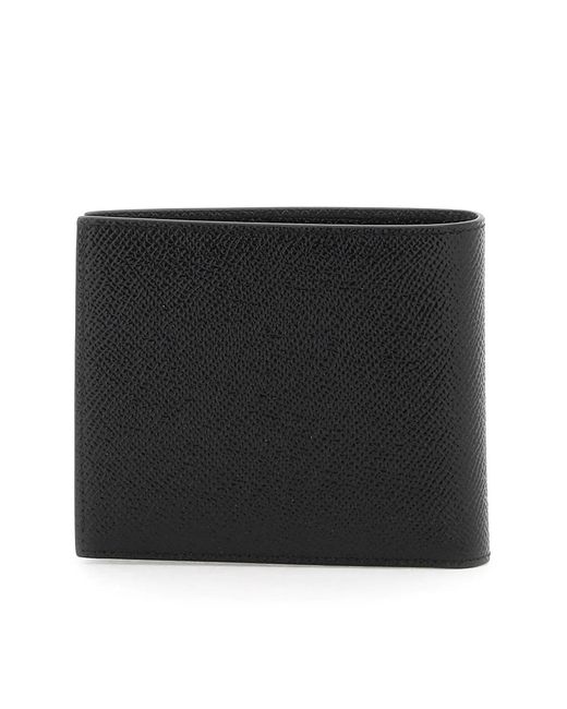 Dolce & Gabbana Black Dolce & Gabbana Leather Flap-Over Wallet for men