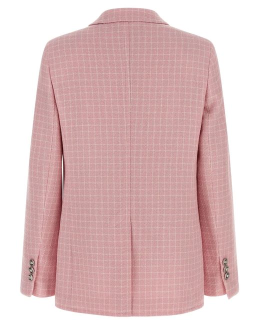 Versace Pink Virgin Wool Blazer