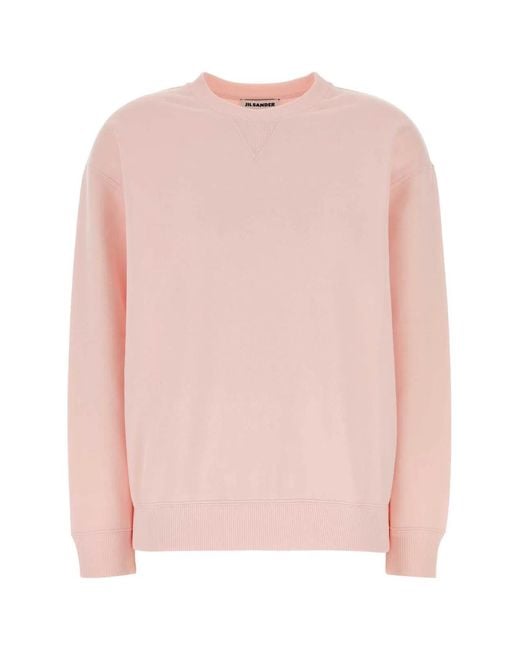 Jil Sander Pink Cotton Sweatshirt
