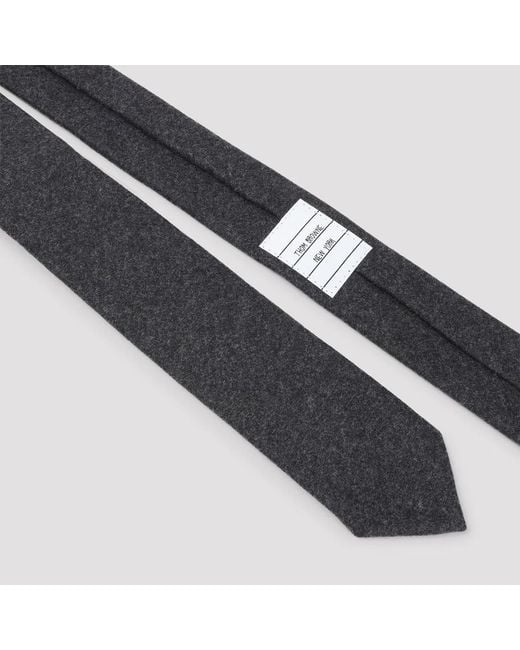 Thom Browne Gray Dark Classic Tie for men