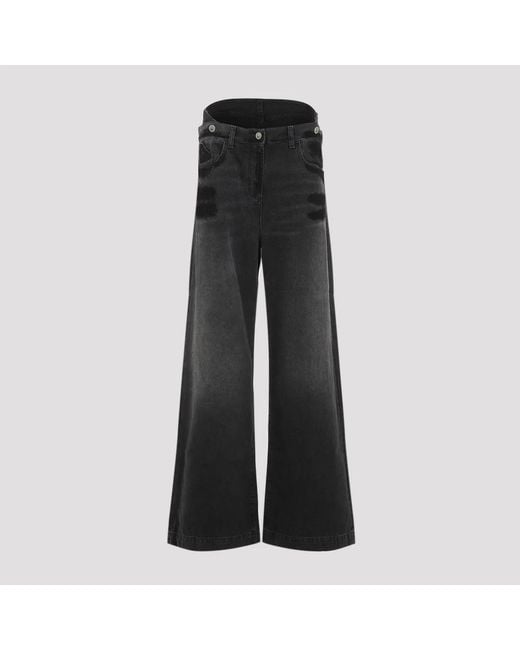 The Attico Black Long Trousers Denim