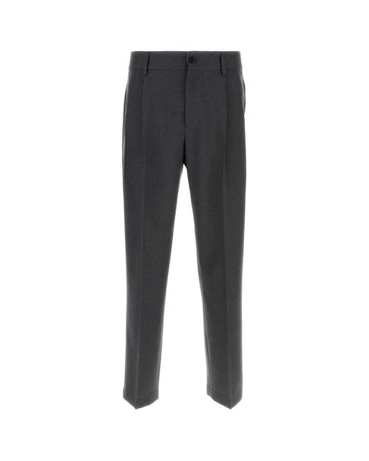 Dolce & Gabbana Black Dolce & Gabbana Dark Wool Blend Pant for men