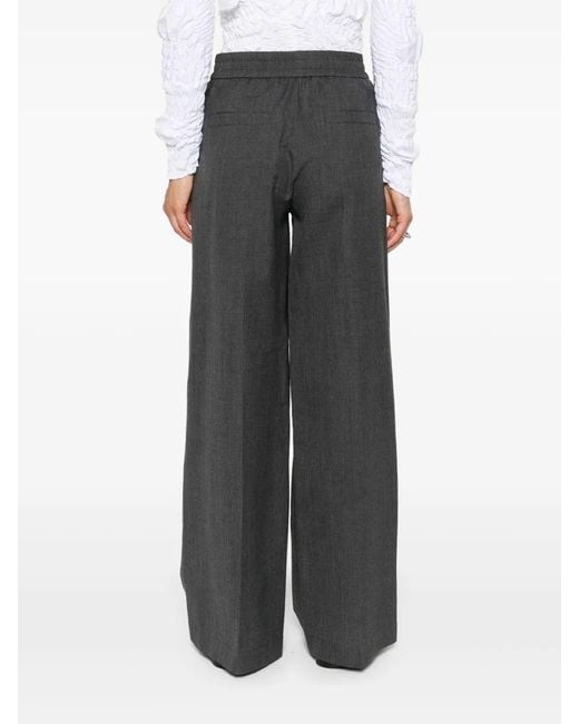 Brunello Cucinelli Gray Wide Leg Pants